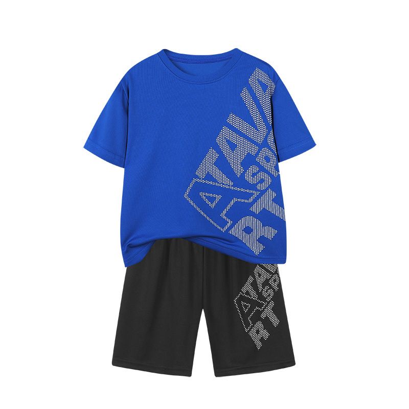 Kids Clothing Children's quick-drying suit summer thin breathable mesh basketball suit boy sports summer short-sleeved shorts two-piece suit_voghion.com