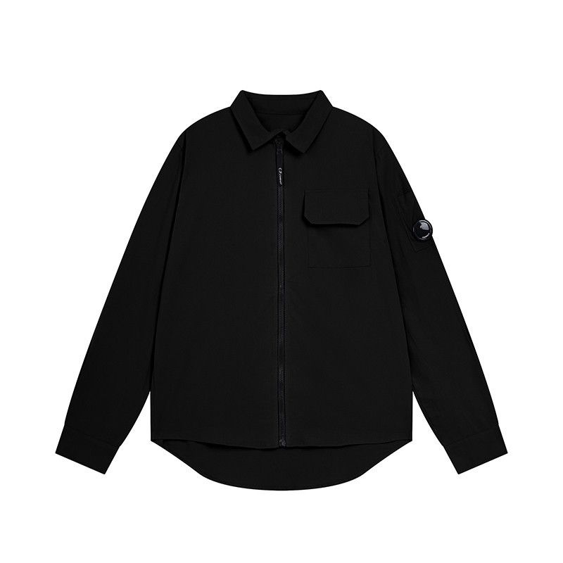Abbigliamento maschile 2024 nuovi occhiali casual semplici larghi a maniche lunghe con risvolto e cerniera cardigan camicia da uomo giovane_voghion.com