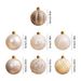 Set di ornamenti natalizi di lusso color oro champagne: puntale per albero infrangibile, palline e palline decorative per decorazioni festive._voghion.com