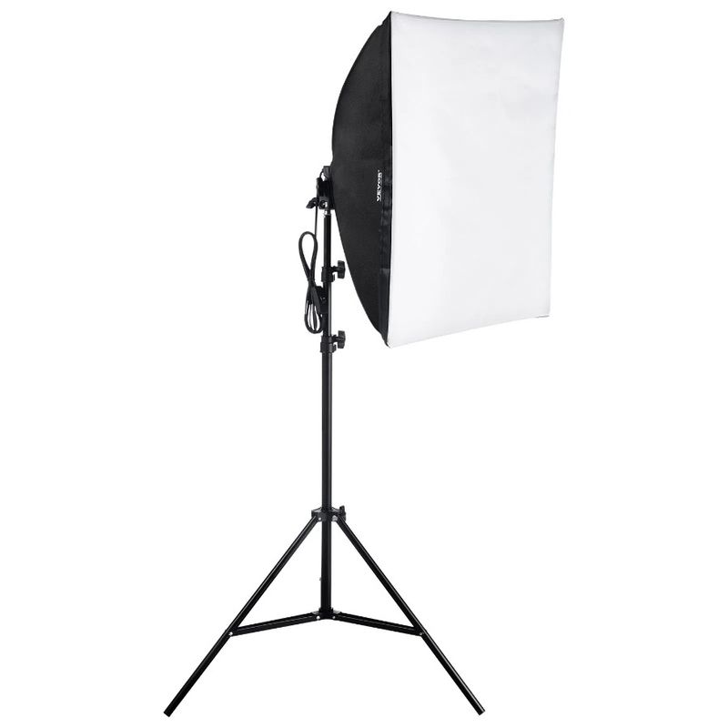 24 In In Adjustable X Kit Stand Bulbs Lighting 24 Softbox LED 30W 5500K_voghion.com