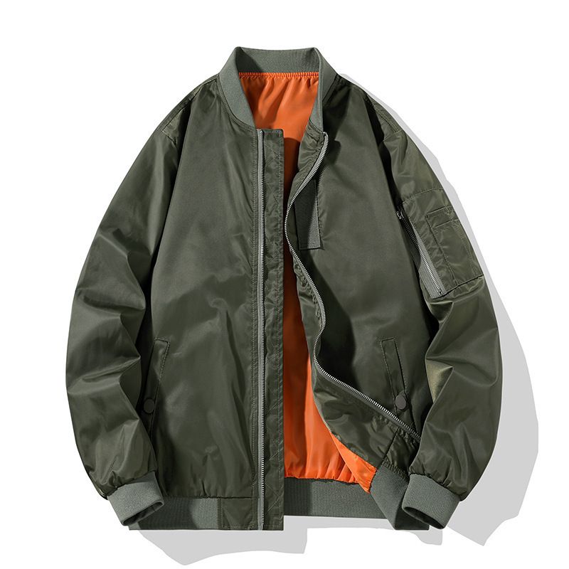 Vielseitige sportliche Herren-Jacke mit Stehkragen, Fliegerjacke, lockere Baseball-Kleidung_voghion.com
