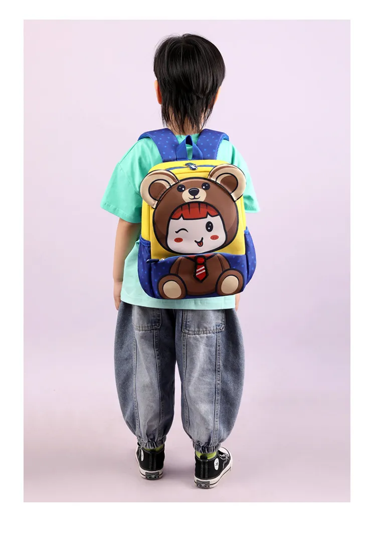 Primary school girls, new cartoon cute kindergarten children aged 5-9, spine protection backpack for men_voghion.com
