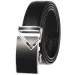 HOT New Arrival White & Black Men Belts Automatic Alloy Buckle Male Genuine Cowskin Leather Golf Belt Plus Size 130cm_voghion.com