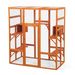 Large Cat Enclosure with 5 Perches, 2 Condos and 1 Lockable Door, Orange_voghion.com