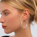 New Silver Thick Large Circle Hoop Irregular Needle Personality Earrings_voghion.com