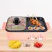Electric Hot Pot With Grill, 2 In 1 Multifunction Nonstick Griddle And Hot Pot,Separate Dual Temperature Control - Pink_voghion.com