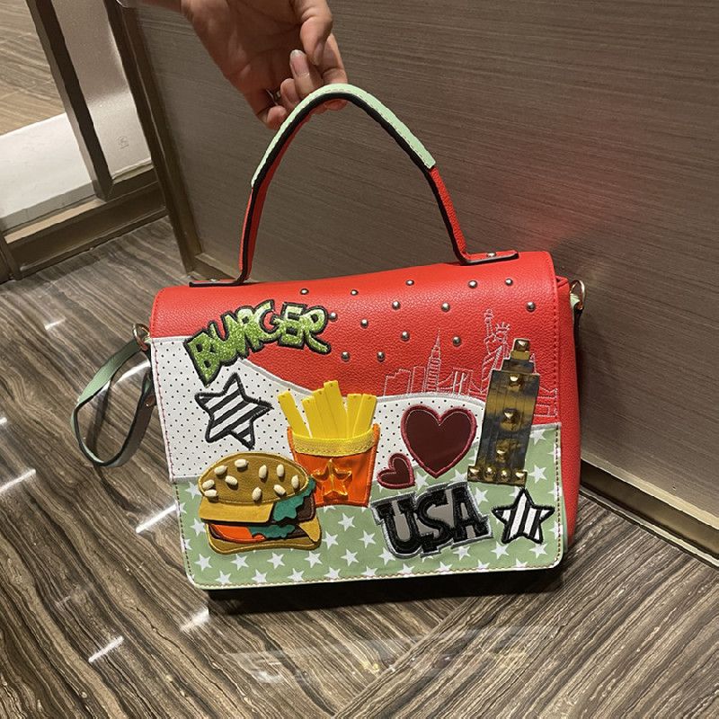 Bolsos de mujer con temática de Las Vegas, bolsos bordados, bolsos cruzados que combinan con todo._voghion.com