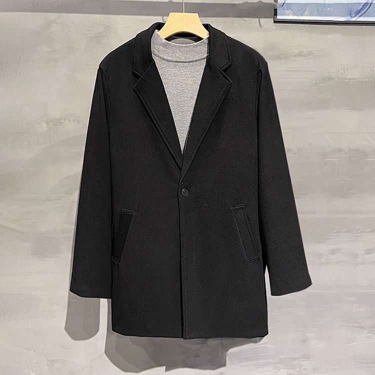 ​​Herren-Anzugjacke aus Wollmischung im koreanischen Stil – Freizeitblazer für Herbst und Winter, Slim Fit, Büro und Smart Casual (Schwarz/Grau/Braun/Blau/Khaki, S-4XL)​​_voghion.com