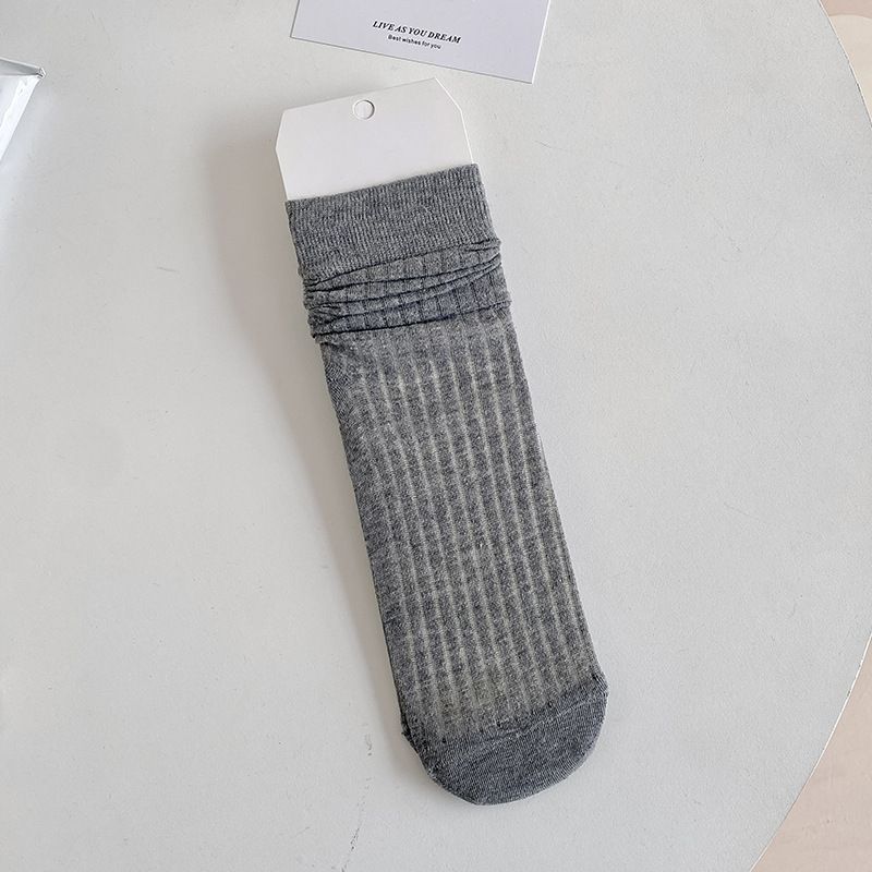 Unisex strømpebukser med mellomlang tube Hvite strømpebukser ballet er en preppy stil for damesokker_voghion.com