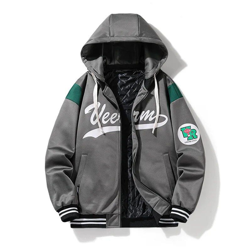 Winter Baseball Jacke Männer Mit Kapuze Dicke Warme Baumwolle Gefütterte Mantel Lässig Lose Mode Winter Jacke Männer Windjacken Größe L-XXXL_voghion.com