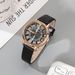 Quartz Women's Leisure Fashion Hollow out Imitatio Mechanical Belt Set Diamond Watch_voghion.com