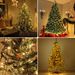 New LED Ring Christmas Tree Lights Decoration Tree Top Lights String Patio Garden Outdoor Waterproof Waterfall Lights_voghion.com