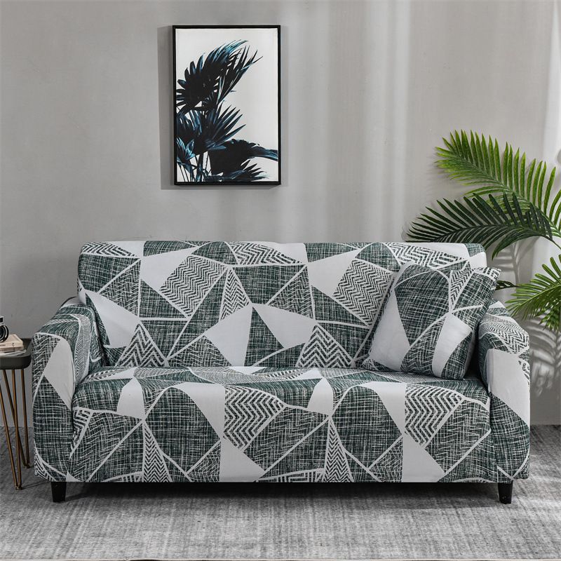 Stretchable Slip-Resistant Sofa Cover – Full Coverage Elastic Sofa Protector For 2-Seater Couches, Soft Polyester Fabric, Modern Minimalist Design​_voghion.com