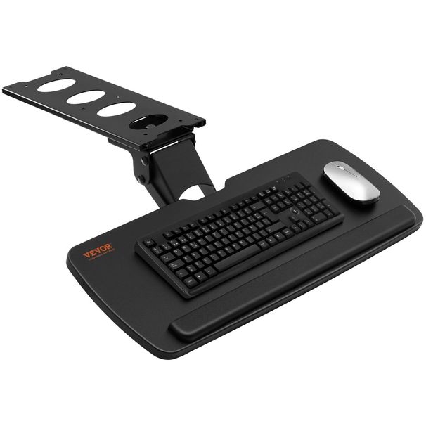 VEVOR Keyboard Tray Under Desk, Height and Angle Adjustable Ergonomic Keyboard/Mouse Tray Under Desk, Large 25x9.8 inch Slide-out Computer Drawer for _voghion.com
