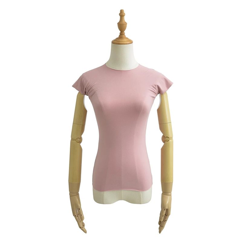 Camiseta sexy de color liso con base cepillada, nueva camiseta de verano de manga corta para yoga y fitness, top elástico ajustado._voghion.com