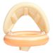 Pool & Accessories Baby Swim Ring With Sun Canopy Striped Inflatable Pool Float Seat With Handles For Toddlers_voghion.com