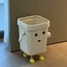 Cute Can Household Square Large Capacity Open-Type Paper Basket Living Room Bathroom Kitchen With Press Ring Trash Bin_voghion.com