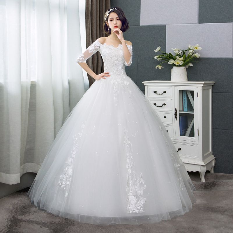 Damen Hochzeitskleid 2023 neue Sommerspitze Brautmode_voghion.com