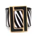 2022 Fashion Brindle Wide Leather Bracelet for Women Black White Geometric Metal Wrap Charm Jewelry Femme Gift_voghion.com