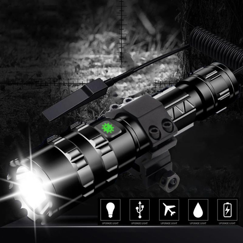 L2 USB-wiederaufladbare Taschenlampe – 1000 Lumen Mini-LED-Taschenlampe mit großer Reichweite, wasserdichtes und kompaktes Design für Outdoor, Nachtfahrten, Camping_voghion.com