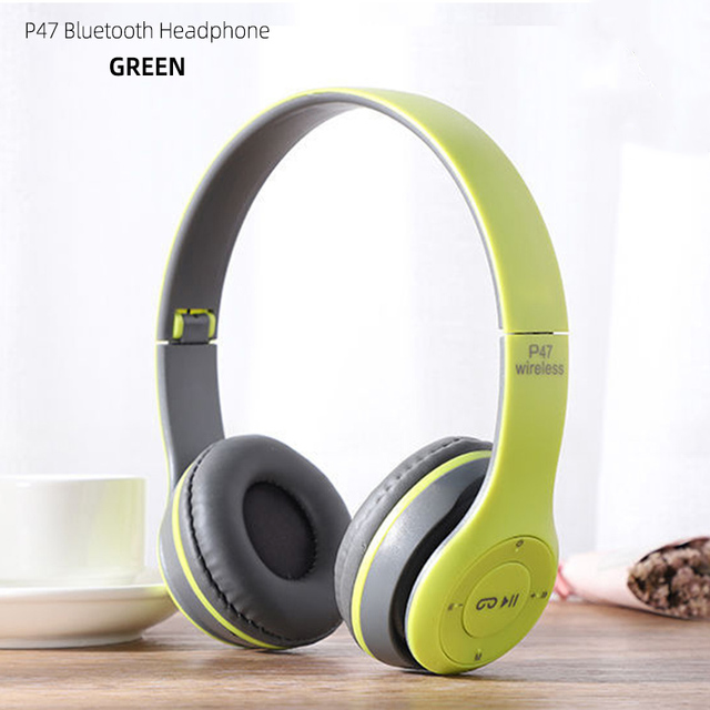 Wireless Bluetooth Headphone Stereo Bass Earphone Foldable Headset With Microphone FM Radio TF Card Play_voghion.com