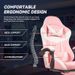 Gaming Chair With LED Light Control, Adjustable Backrest And Seat Height Swivel Recliner, Racing Style Ergonomic Office Computer Video Game Chair With Footrest And Lumbar Support._voghion.com