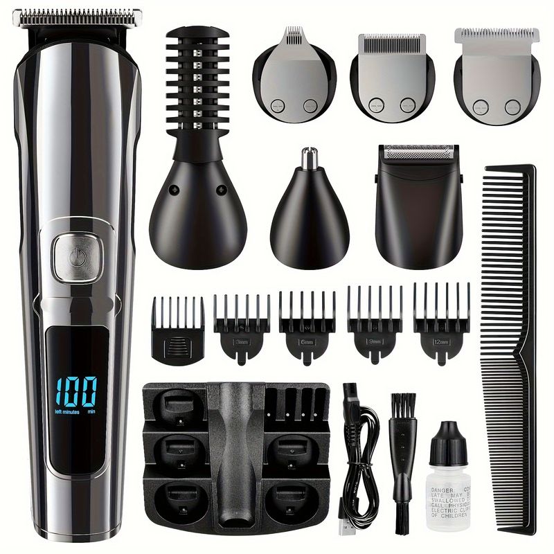 Beard Trimmer for Men, Electric Razor Hair Trimmer,Cordless Hair Clippers Shavers for , Grooming Kit Nose Mustache Body Facial, Gifts for Men Husband_voghion.com