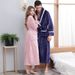 Autumn And Winter Flannel Bathrobes Women's Loose Thickened Extended Warm Loungewear_voghion.com