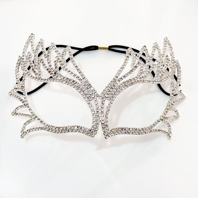 Hochwertige Strassmaske Nachtclub sexy Tanzgesichtszubehör glänzender Modeschmuck weibliche Maske_voghion.com