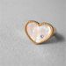 Niche Luxury Design Heavy Brass Gold-Plated Carved White Mother-of-Pearl Heart Sparkling Diamond Ring For Women_voghion.com