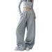 Women's Casual Jogger Pants High Waist Wide Leg Lounge Pants With Pockets Soft Polyester Workout Sweatpants Streetwear Fashion_voghion.com