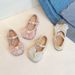 Mother&Kids Sweet knit rhinestones Princess shoes for girls with big bows small leather for children_voghion.com