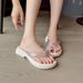 Herringbone Flip Flop Women's Instagram Trendy Thick Soft Sole Clip EVA Outdoor Internet Celebrity Casual Matching_voghion.com