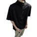 Irregular Buon Design Shor Sleeved For Men, Summer American Syle Rendy Brand, Cool And Loose Sand Up Collar_voghion.com