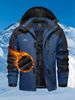 Single Item Men'S Warm Snow Skiing Features A Chest Pocket, Adjustable Cuffs, Zippered Pockets, Suitable For Skiing,_voghion.com