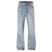 Vintage gewassen lichtblauwe Bowie-jeans voor heren - Cleanfit High Street Slim Straight Bootcut Denim-broek_voghion.com