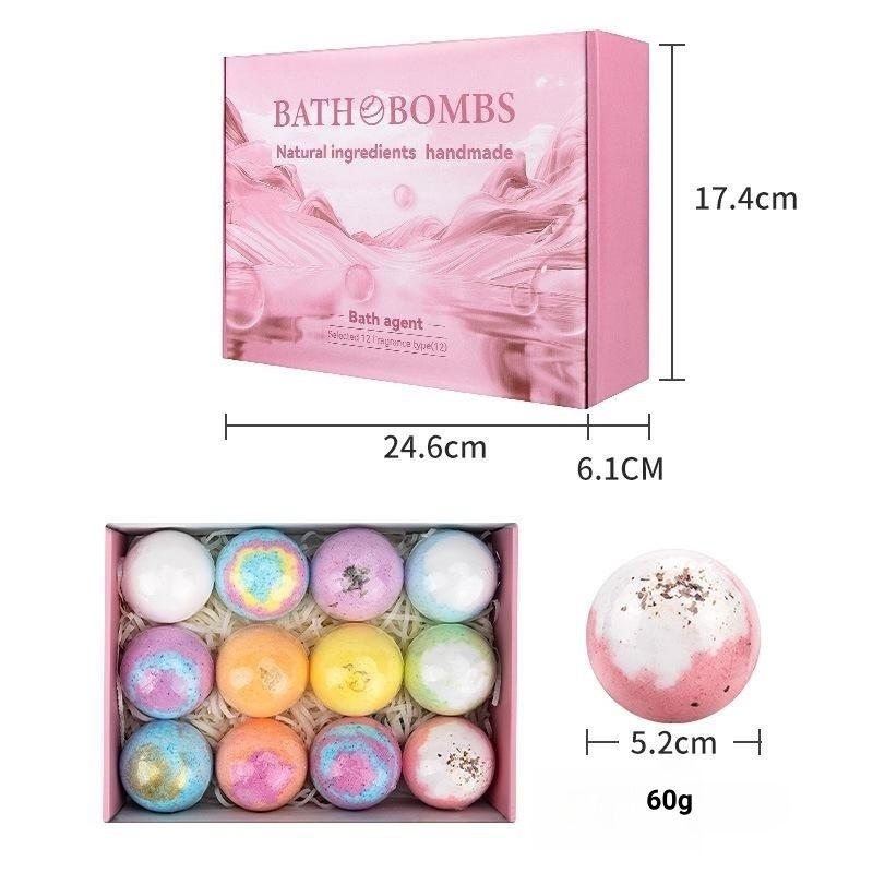 60g 12pcs Bath Bombs Natural Bath Bomb Gift Set, Relaxing Spa Bath with Essential Oils, Amazing Gift for Her, Wife, Girlfriend, Mother_voghion.com