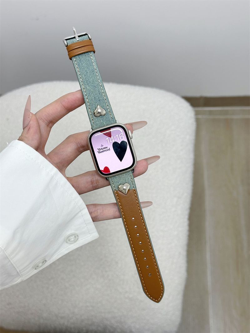 Bracelet de montre pour iwatch 42/44/45/49 mm 38/40/41 mm Bracelet de montre tendance en cuir PU pour montres de la série Ultra2 Se 9/8/7/6/5/4/3/2/1_voghion.com