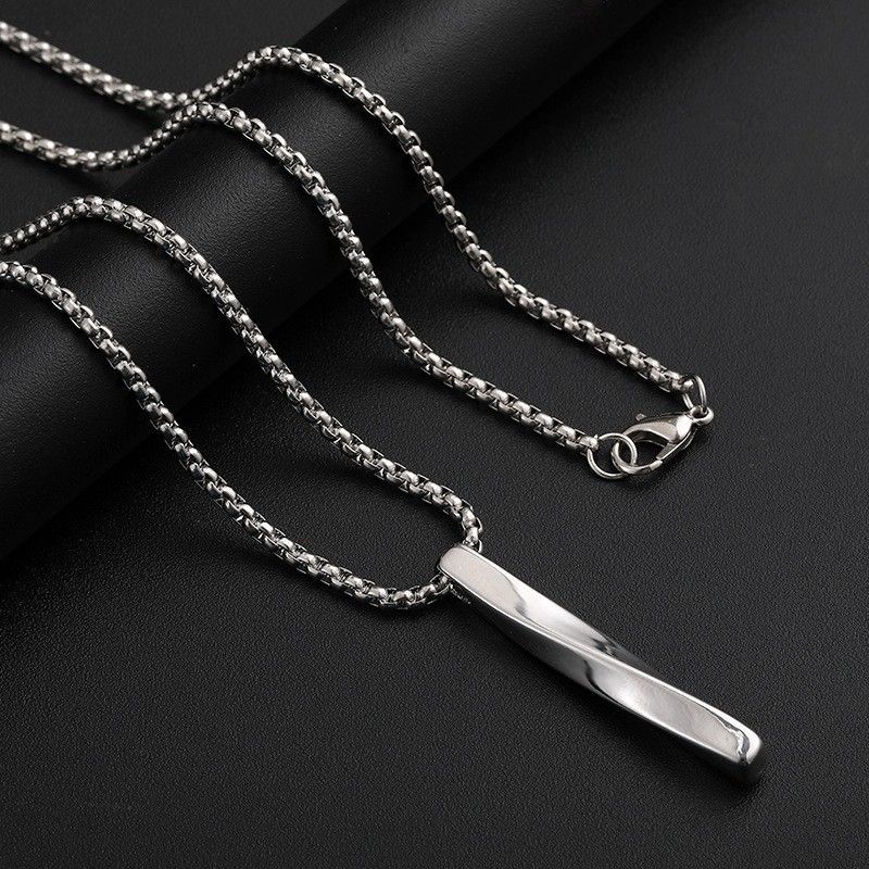 Internet beroemdheid spiraal ketting mannen trend ins eenvoudige persoonlijkheid hip hop mannen hanger jongens hanger titanium staal coole sieraden_voghion.com