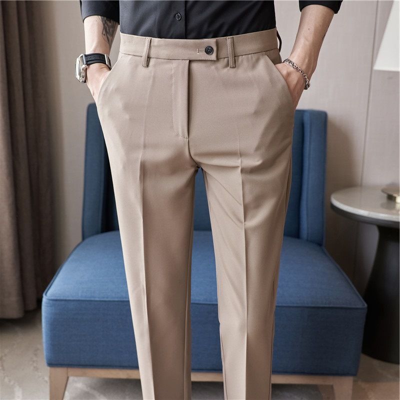 Men's Clothing Autumn Casual Pants Men's Loose Straight Business Suit Pants High Grade Drape Trousers Men's Professional Formal Trousers_voghion.com