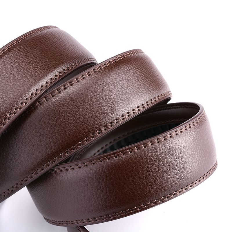 Men's Two-Layer Cowhide Belt - Automatic Buckle, Casual & Formal Leather Belt For Trousers_voghion.com