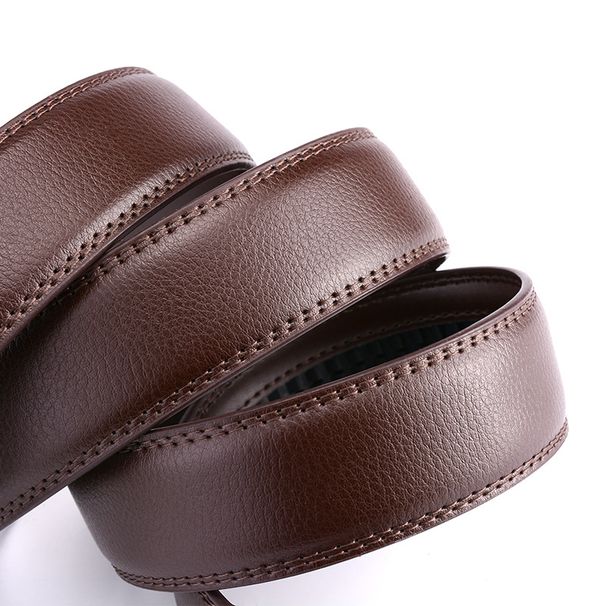 Men's Two-Layer Cowhide Belt - Automatic Buckle, Casual & Formal Leather Belt For Trousers_voghion.com