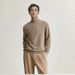 Men's Semi-Turtle Neck Sweater – Winter Thermal Knit Pullover, Soft Touch Slim Fit Base Layer, Solid Color Casual Crewneck_voghion.com