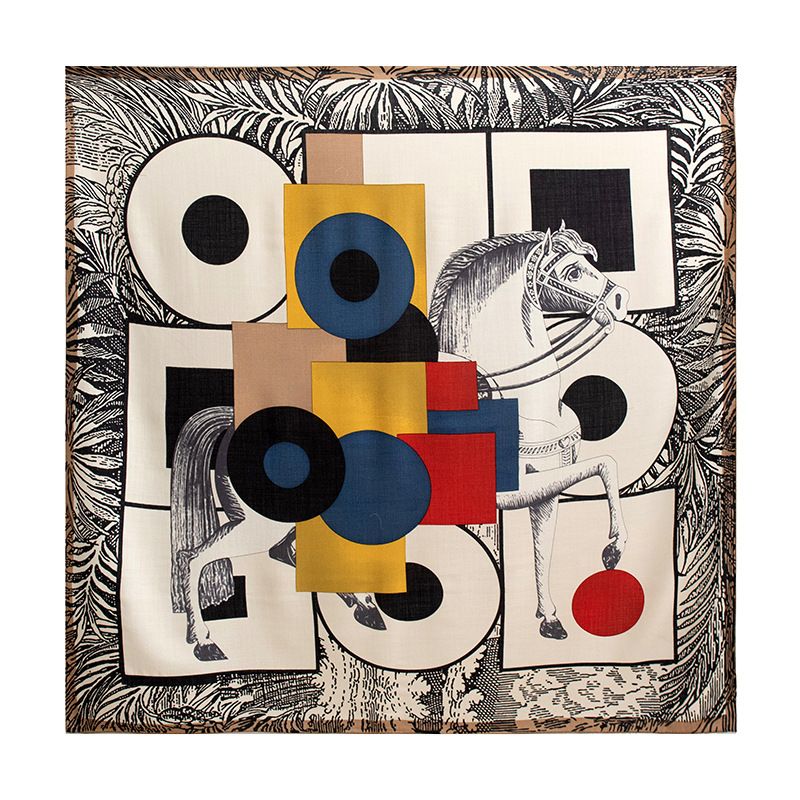 Sciarpa grande in seta di seta di gelso e lana pony, calda ed elegante sciarpa quadrata da donna per autunno e inverno_voghion.com