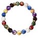 Seven Color Yoga Bracelet – Resin Imitation Stone Healing Energy Bracelet, Adjustable Stretch String For Meditation & Wellness_voghion.com