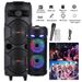 Tragbarer Bluetooth-Lautsprecher mit 3000 W, Subwoofer, starkem Bass, Soundsystem, Party und Mikrofon_voghion.com
