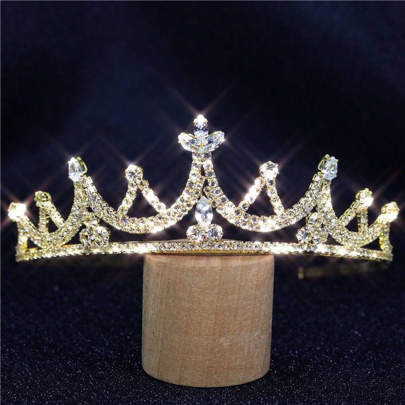 Nová korejská svatební diamantová koruna, luxusní a elegantní narozeninová princeznovská koruna, doplňky k vílím svatebním šatům_voghion.com