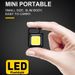 1 linterna LED pequeña COB recargable, llavero, minilinterna, 4 modos de luz, luz de bolsillo portátil con base magnética_voghion.com