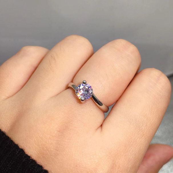 for Women Zircon Open Silver Plated Jewelry Wedding Moissanite Ring_voghion.com