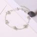 Shuosbai Rhinestone Balls Double Layered Women Alloy Beads Adjustable Chain Anklet Foot Accessories_voghion.com